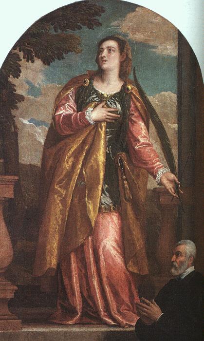  Paolo  Veronese St Lucy and a Donor oil painting picture